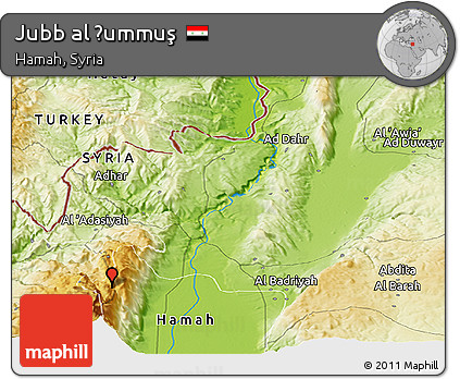 Physical Panoramic Map of Jubb Al Ḩummuş