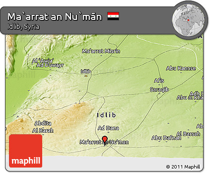 Physical Panoramic Map of Ma`arrat An Nu`mān