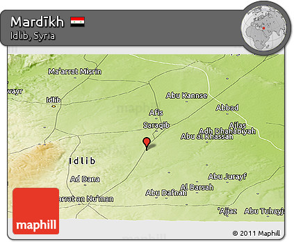Physical Panoramic Map of Mardīkh
