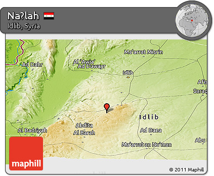 Physical Panoramic Map of Naḩlah