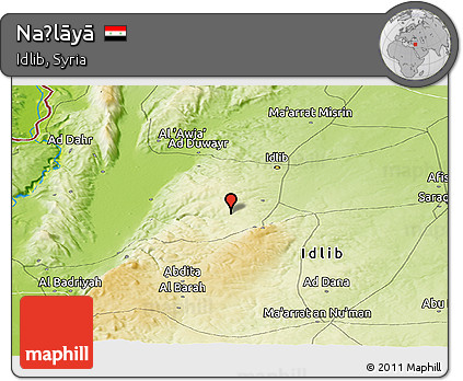 Physical Panoramic Map of Naḩlāyā