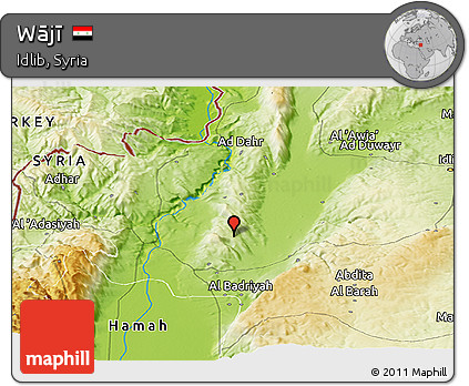 Physical Panoramic Map of Wājī