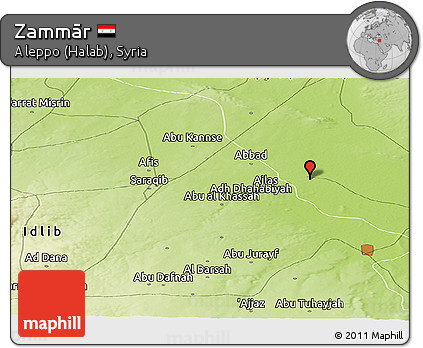 Physical Panoramic Map of Zammār
