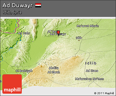 Physical Panoramic Map of Ad Duwayr