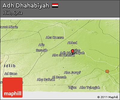Physical Panoramic Map of Adh Dhahabīyah