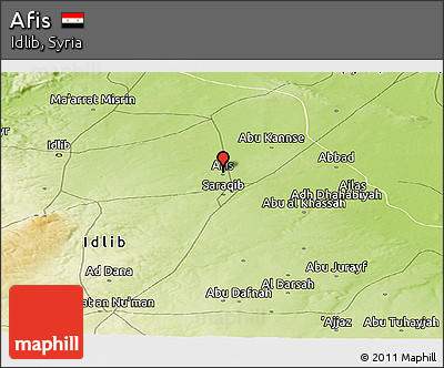 Physical Panoramic Map of Afis