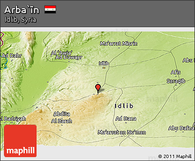 Physical Panoramic Map of Arba`īn