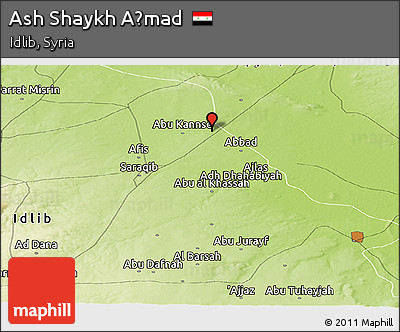 Physical Panoramic Map of Ash Shaykh Aḩmad