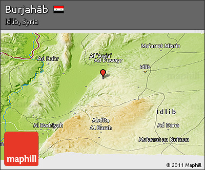 Physical Panoramic Map of Burjahāb
