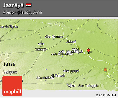 Physical Panoramic Map of Jazrāyā