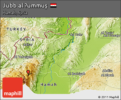 Physical Panoramic Map of Jubb Al Ḩummuş