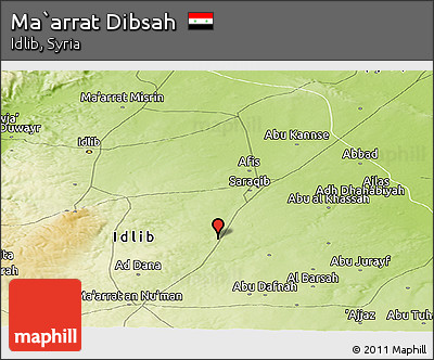Physical Panoramic Map of Ma`arrat Dibsah