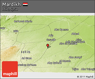 Physical Panoramic Map of Mardīkh