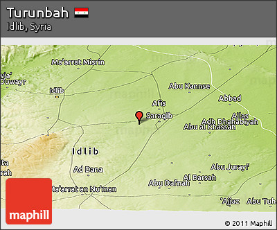 Physical Panoramic Map of Turunbah