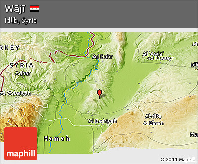 Physical Panoramic Map of Wājī