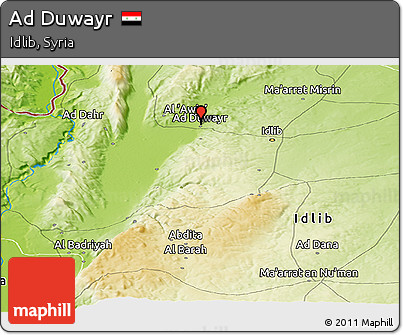 Physical Panoramic Map of Ad Duwayr