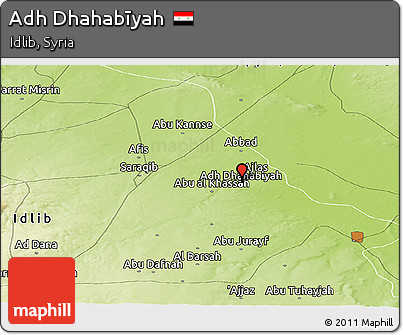 Physical Panoramic Map of Adh Dhahabīyah