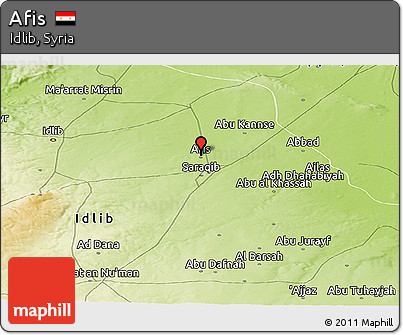 Physical Panoramic Map of Afis