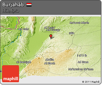 Physical Panoramic Map of Burjahāb