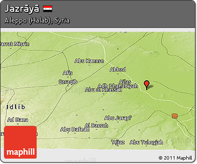 Physical Panoramic Map of Jazrāyā