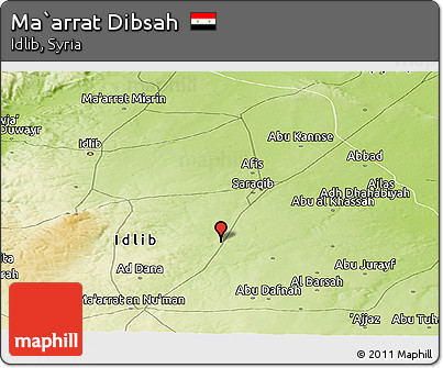 Physical Panoramic Map of Ma`arrat Dibsah