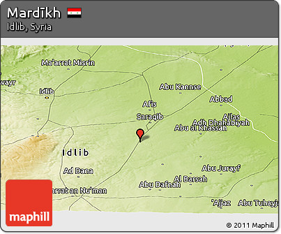Physical Panoramic Map of Mardīkh