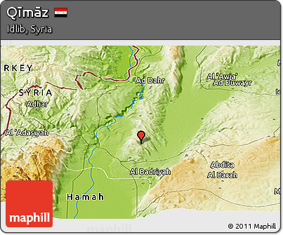Physical Panoramic Map of Qīmāz