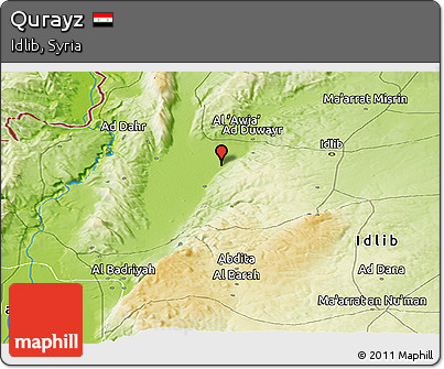 Physical Panoramic Map of Qurayz