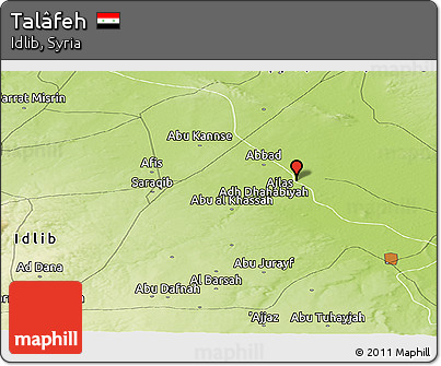 Physical Panoramic Map of Talâfeh