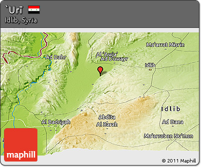 Physical Panoramic Map of `Urī