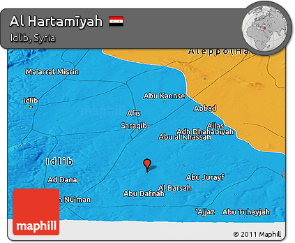 Political Panoramic Map of Al Hartamīyah