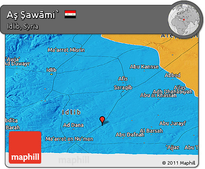 Political Panoramic Map of Aş Şawāmi`