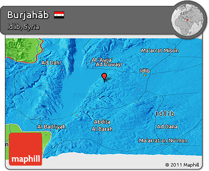 Political Panoramic Map of Burjahāb