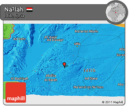 Political Panoramic Map of Naḩlah