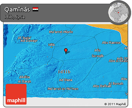 Political Panoramic Map of Qamīnās