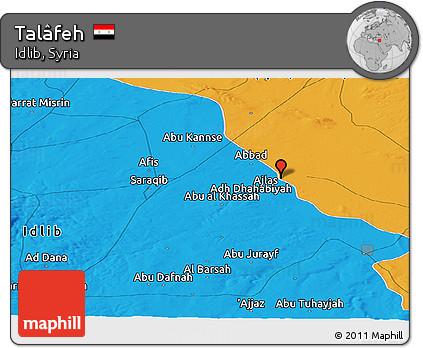 Political Panoramic Map of Talâfeh