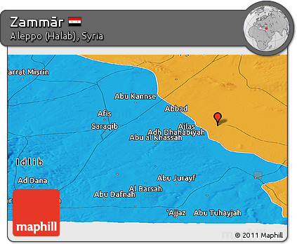 Political Panoramic Map of Zammār