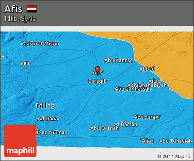 Political Panoramic Map of Afis