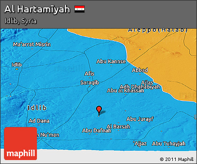 Political Panoramic Map of Al Hartamīyah