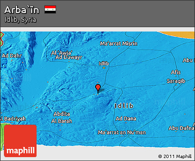 Political Panoramic Map of Arba`īn