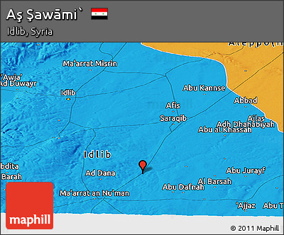 Political Panoramic Map of Aş Şawāmi`