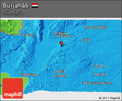 Political Panoramic Map of Burjahāb