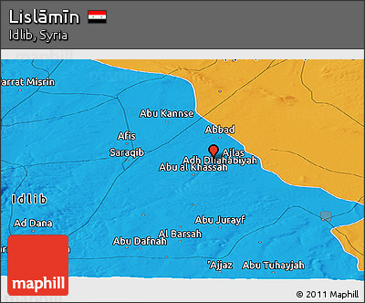 Political Panoramic Map of Lislāmīn