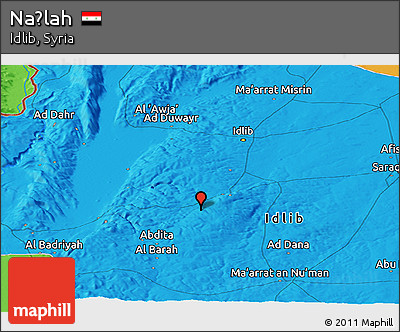 Political Panoramic Map of Naḩlah