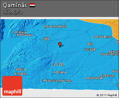Political Panoramic Map of Qamīnās