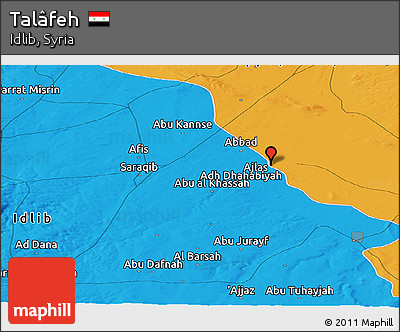 Political Panoramic Map of Talâfeh