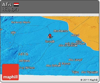 Political Panoramic Map of Afis