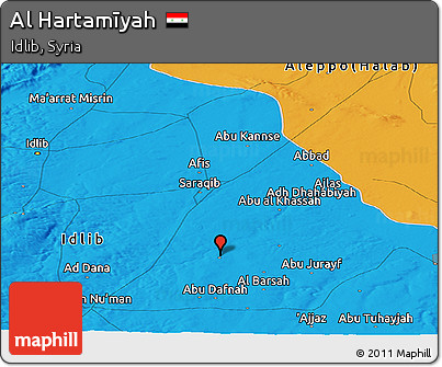 Political Panoramic Map of Al Hartamīyah