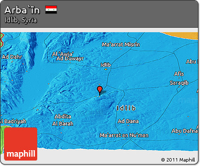 Political Panoramic Map of Arba`īn