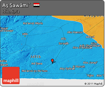 Political Panoramic Map of Aş Şawāmi`